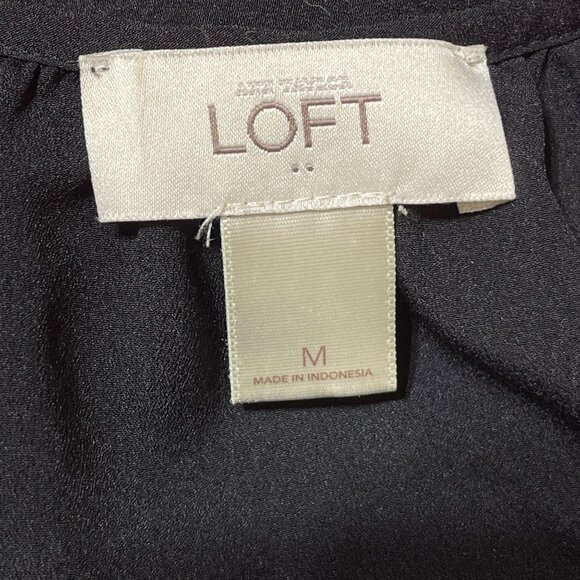 Loft Factory Tank Top Tiered Hem Black Halter M Medium - Picture 4 of 6